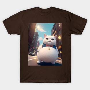 Selfie Fat cat - Modern digital art T-Shirt